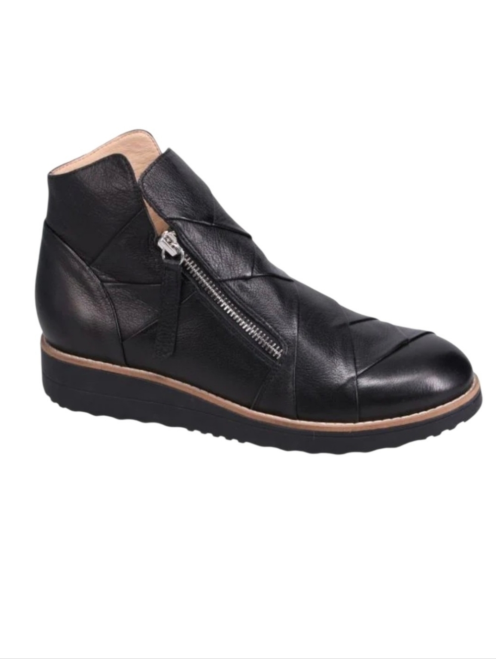 Django and Juliette Omeah Black Leather Bootie